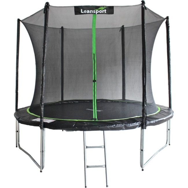 Батут Lean Sport Pro с внутренней сеткой 8 футов 244 см черный