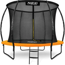 Батут Neo-Sport з внутрішньою сіткою 8,5 футів 252 см чорно-помаранчевий