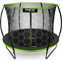 Батут Neo-Sport с внутренней сеткой 10 футов 312 см черно-зеленый