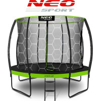 Батут Neo-Sport с внутренней сеткой 10 футов 312 см черно-зеленый