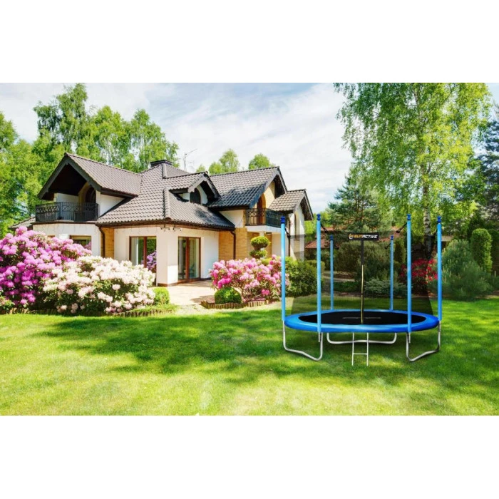 Батут SunActive TR 8FT-2 з внутрішньою сіткою 8 футів 252 см блакитний