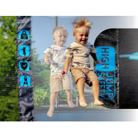 Батут THUNDER INSIDE ULTRA с внутренней сеткой 12 футов 374 см черно-голубой