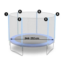 Сітка захисна для батутів Neo-Sport 8 футів 252 см