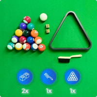 Бильярдный стол THUNDER BOLD-BLACK 7FT, 214 х 122 х 81 см