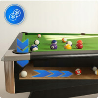 Бильярдный стол THUNDER BOLD-BLACK 7FT, 214 х 122 х 81 см