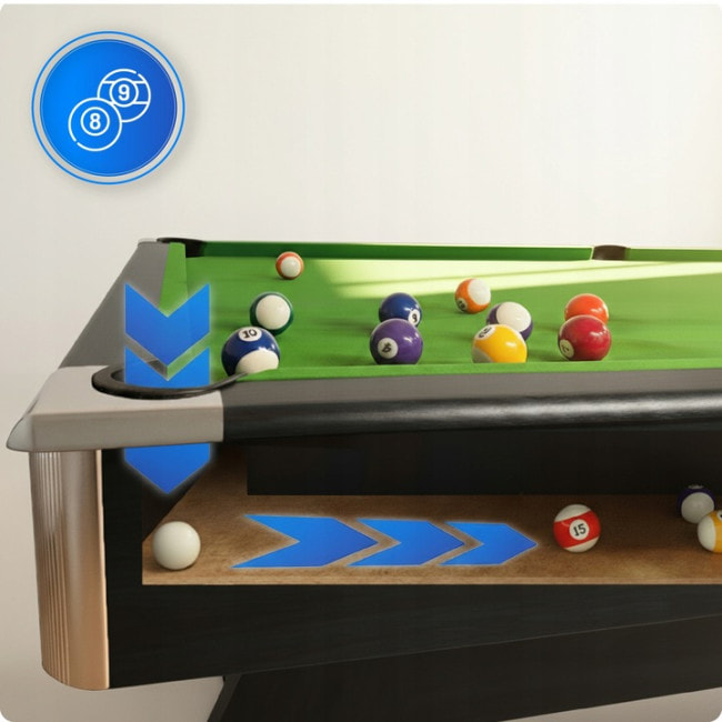 Бильярдный стол THUNDER BOLD-BLACK 7FT, 214 х 122 х 81 см