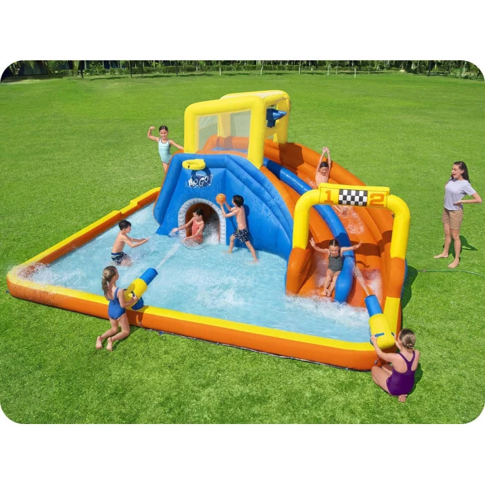 Надувная игровая площадка Super Speedway Mega Park Bestway 53377 551x502х261 см