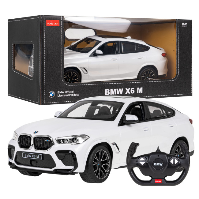BMW X6 M белый RASTAR модель 1:14 Авто на дистанционном управлении + пульт 2,4 ГГц