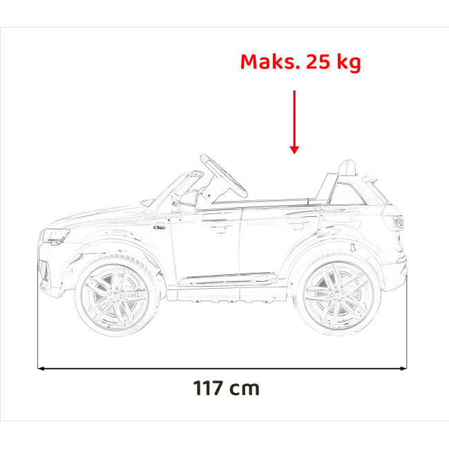 Детская аккумуляторная машинка Audi Q7 NEW LIFT Красная
