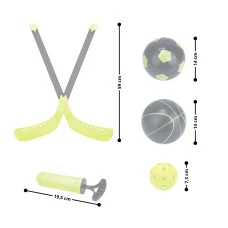 Дитячий ігровий набір 3 в 1 inSPORTline SCS510, 130 x 100 см, чорно-зелений