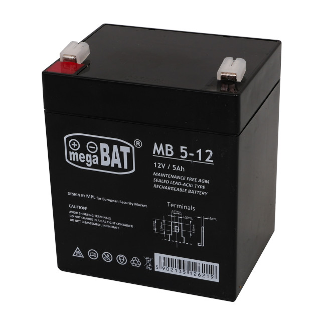 Автомобильный аккумулятор 12V/5AH