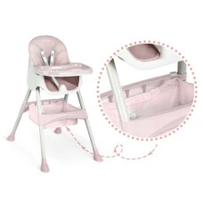 Стульчик для кормления со столиком Ricokids Milo розовый