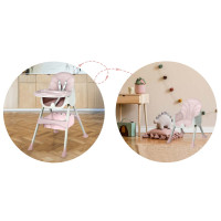 Стульчик для кормления со столиком Ricokids Milo розовый