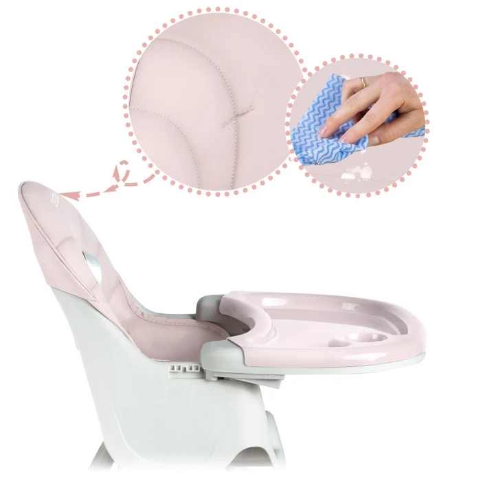 Стульчик для кормления со столиком Ricokids Milo розовый