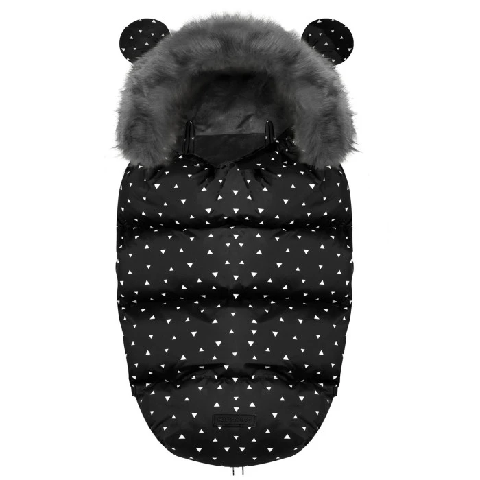 Конверт Elmi Ricokids для коляски та санок, чорний в трикутники