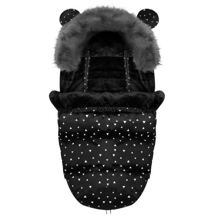 Конверт Elmi Ricokids для коляски та санок, чорний в трикутники