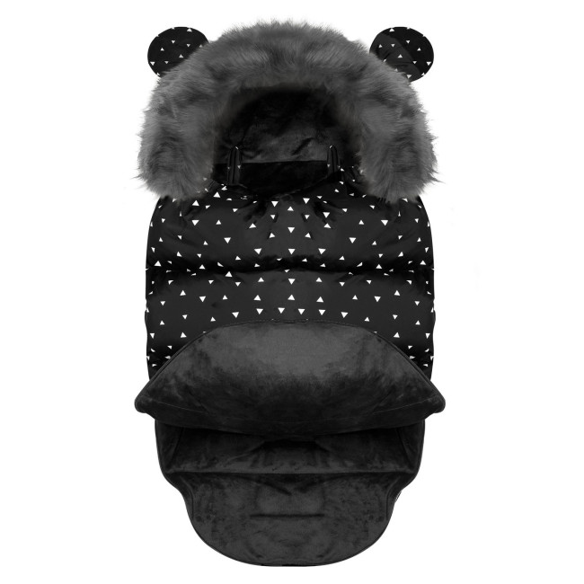 Конверт Elmi Ricokids для коляски и санок, черный в треугольники