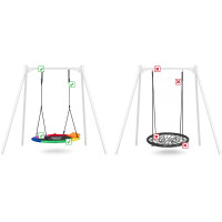 Качели Гнездо аиста Neo-Sport Swingo XXL 95 см - разноцветное.