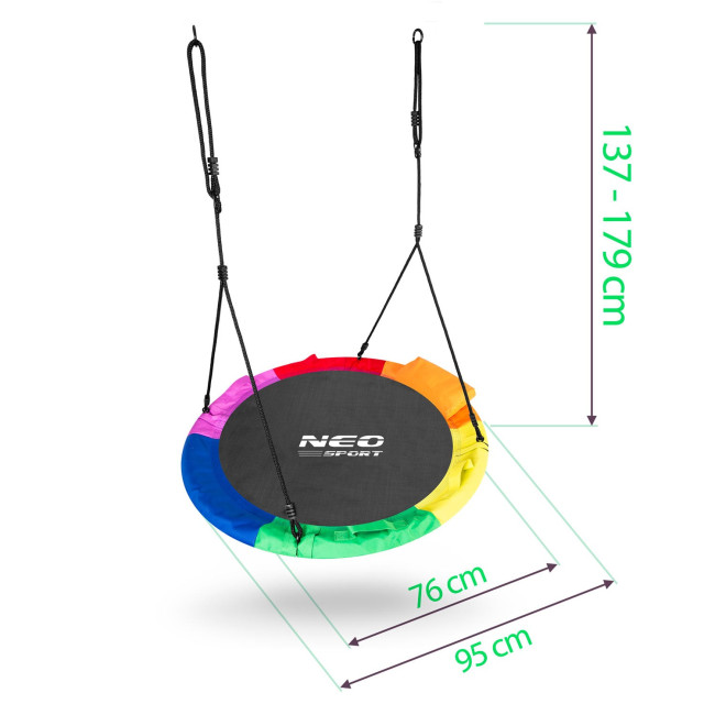 Качели Гнездо аиста Neo-Sport Swingo XXL 95 см - разноцветное.