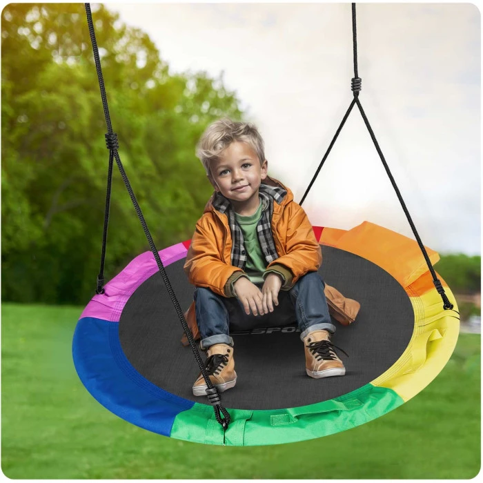 Гойдалка Гніздо лелеки Neo-Sport Swingo XXL 95 см - різнокольорова