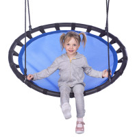 Гойдалка-гніздо кругла NB5035 NILS CAMP, 110 см - синя