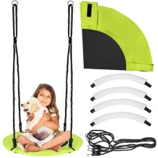 Качели с гнездом аиста K-Sport NS012, 65 см - зелено-черная