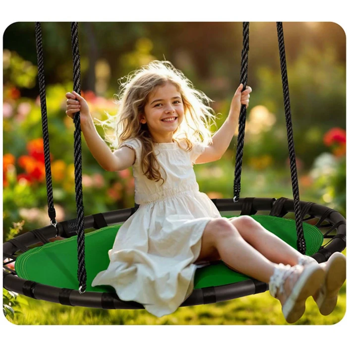 Гойдалка Neo-Sport Swingo Гніздо лелеки 120 см, зелена