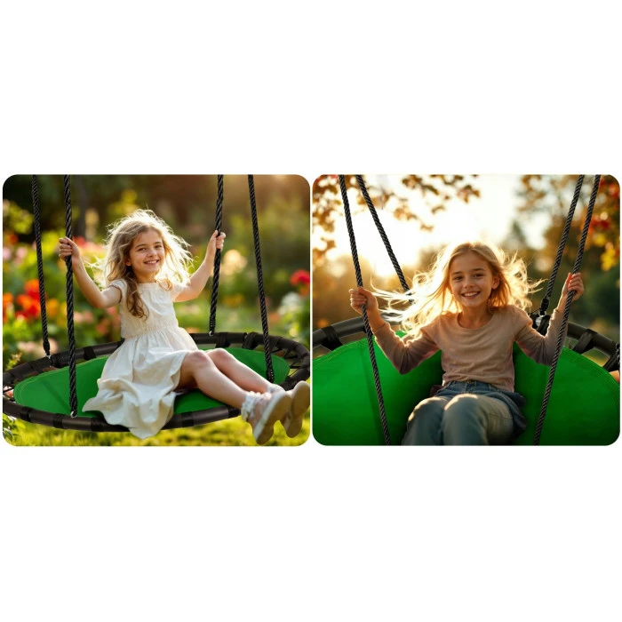 Гойдалка Neo-Sport Swingo Гніздо лелеки 120 см, зелена