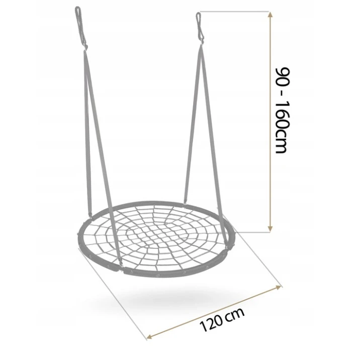 Гойдалка Neo-Sport NS-104 Гніздо лелеки 120 см, чорна