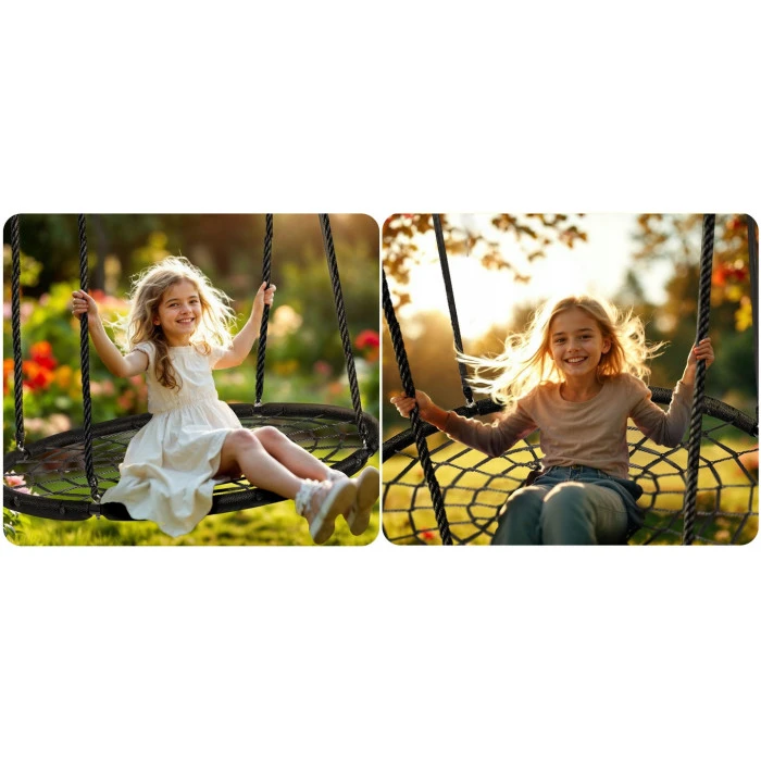 Гойдалка Neo-Sport NS-104 Гніздо лелеки 120 см, чорна