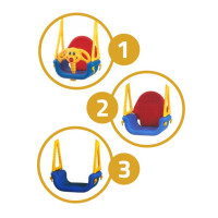 Гойдалка Eduplay 3-в-1 Jumbo "Слоник" 130 х 162 см - різнокольорова