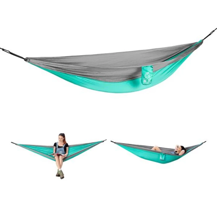 Гамак одноместный NILS CAMP NC9092, 290 х 140 см – зелено-серый