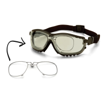 Очки защитные с уплотнителем Pyramex V2G+RX Anti-Fog, светло-коричневые с диоптрийной вставкой