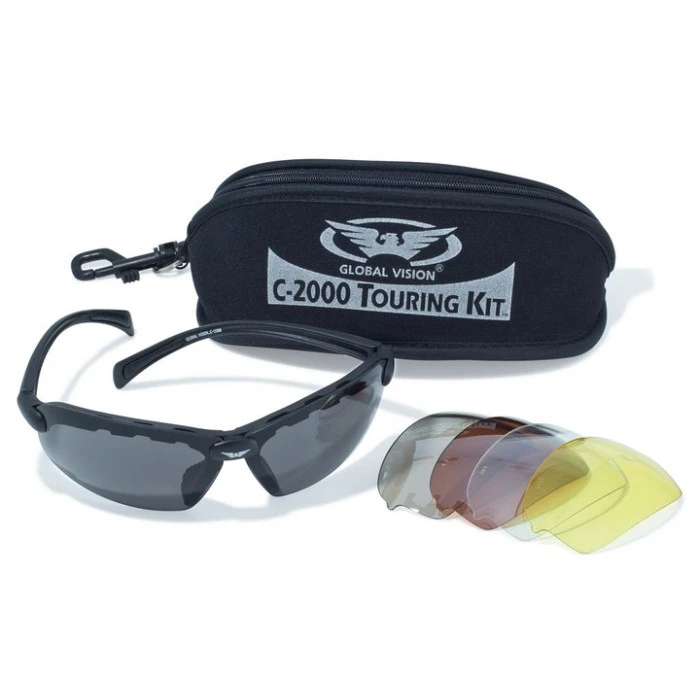 Очки защитные с сменными линзами Global Vision C-2000 Touring Kit