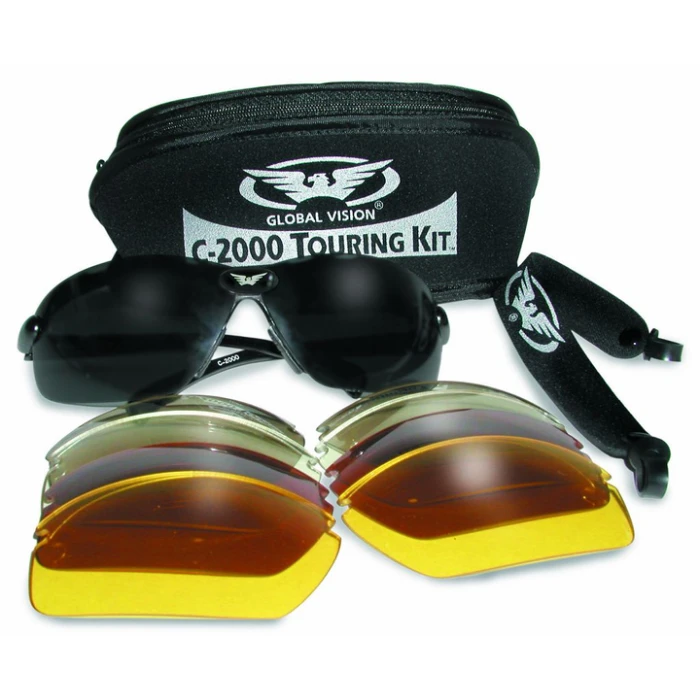 Очки защитные с сменными линзами Global Vision C-2000 Touring Kit