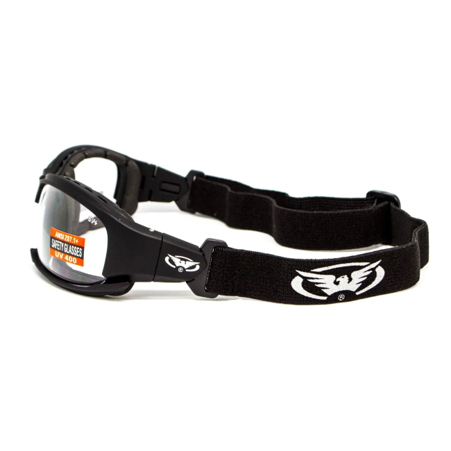 Окуляри захисні з ущільнювачем Global Vision Assault (clear) Anti-Fog, прозорі