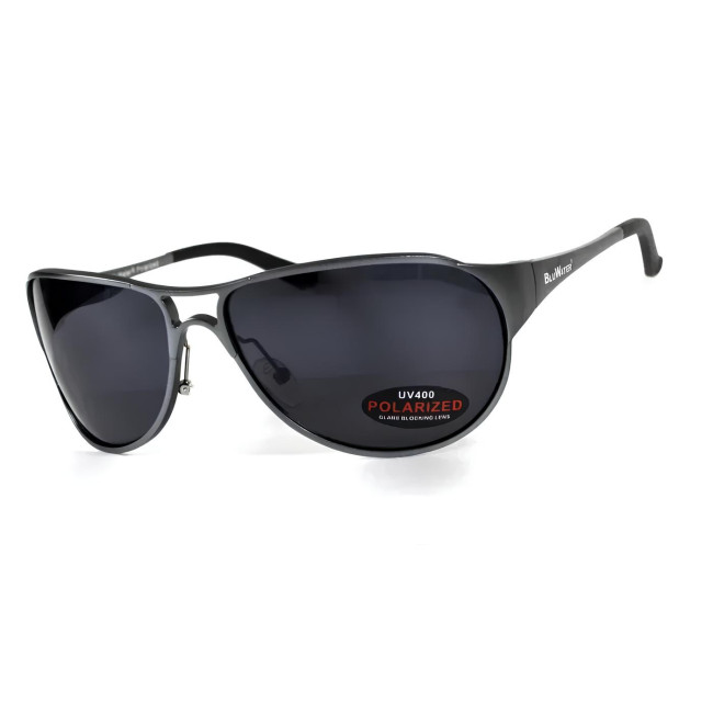 Окуляри поляризаційні BluWater Alumination-3 Gun Metal Polarized, сірі