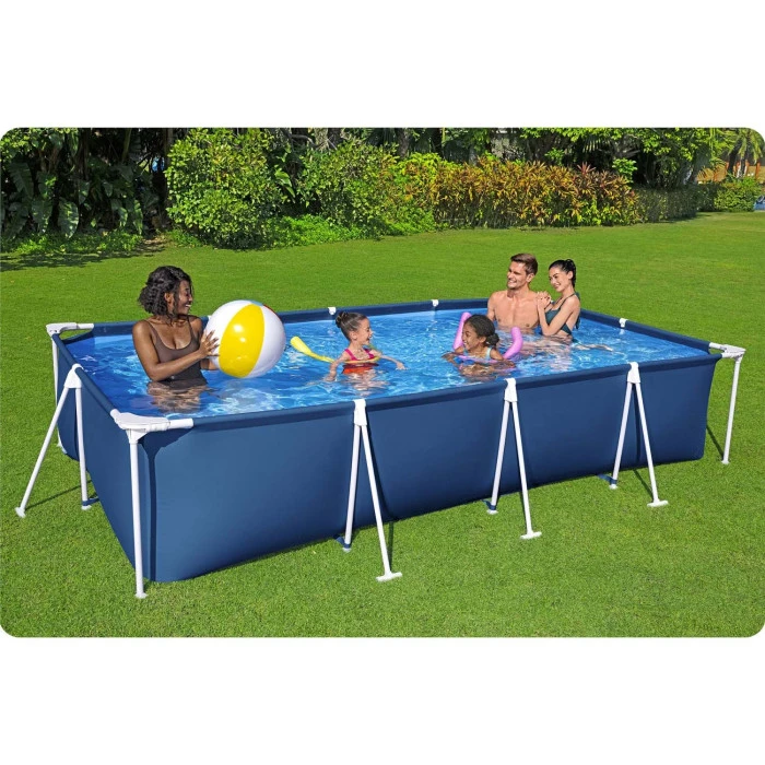 Басейн каркасний прямокутний 4в1 Bestway 56405N 400 x 211 x 81 см