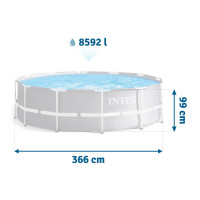 Бассейн каркасный 4в1 INTEX 26716GN, 366 x 99 см