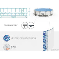 Бассейн каркасный 10в1 Bestway 5612Z, 488 x 122 см