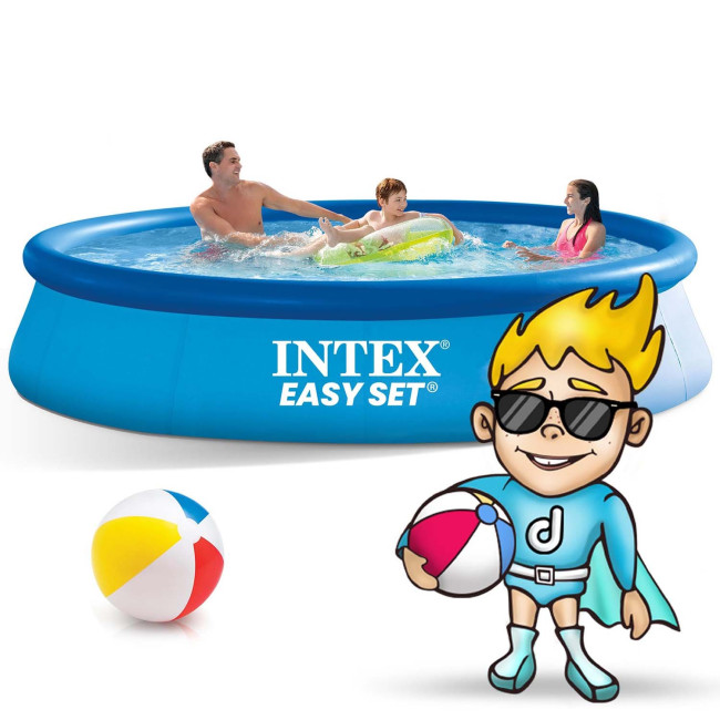 Басейн надувний 15в1 INTEX 28142, 396 x 84 см + машина для створення бульбашок