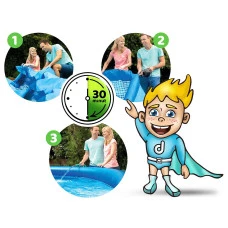 Бассейн надувной 15в1 INTEX 28142, 396 x 84 см + машина для создания пузырей