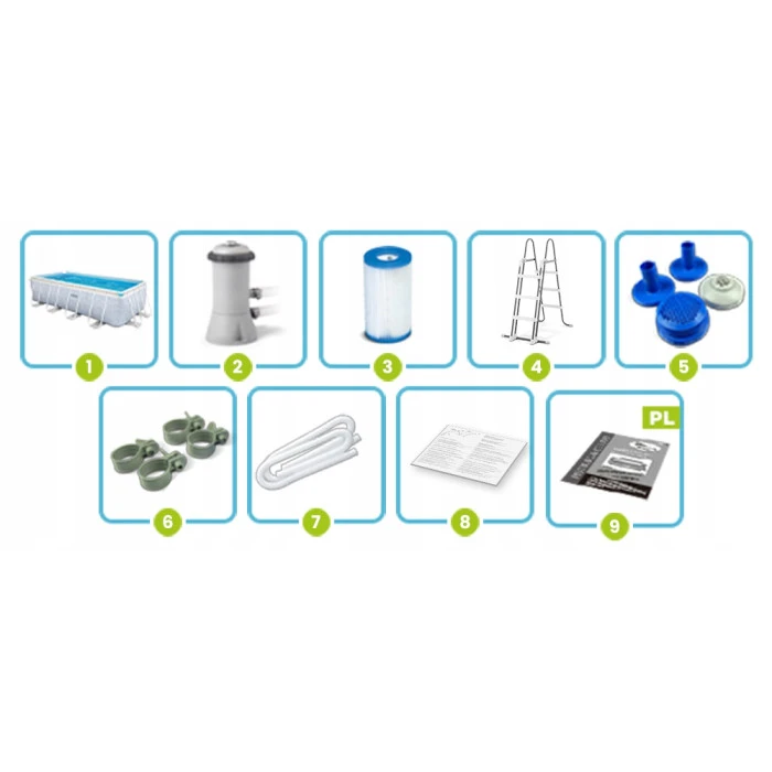 Бассейн каркасный 4в1 Intex 26780 400 × 200 × 100 см