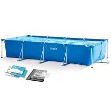 Басейн каркасний прямокутний INTEX 28273, 450 x 220 x 84 см