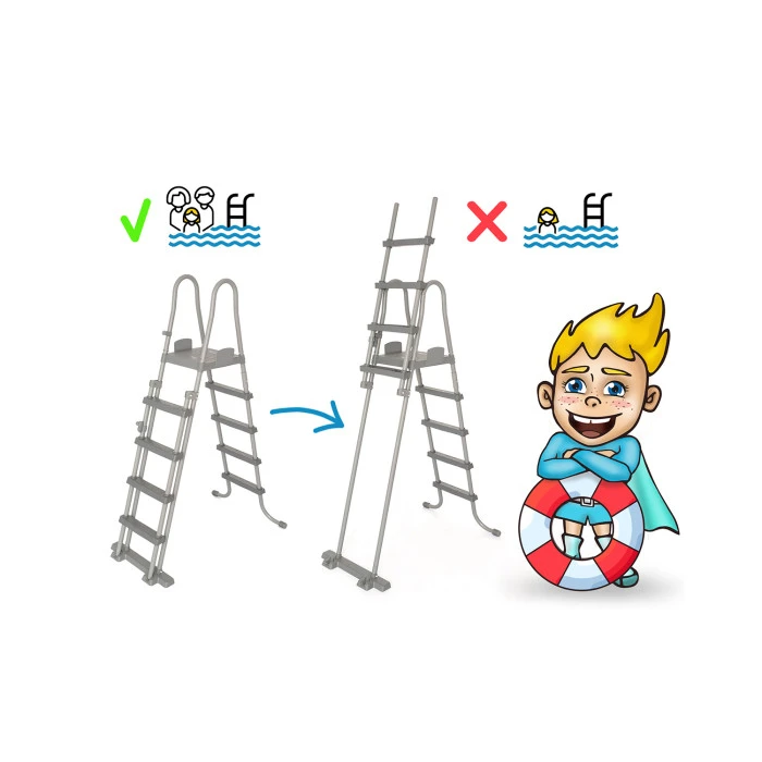 Басейн каркасний прямокутний 17в1 Bestway 56466N, 549x274x122 см