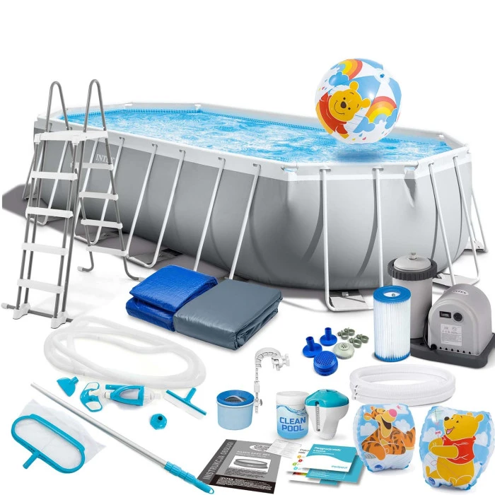 Басейн каркасний овальний 21в1 INTEX 26798, 610 x 305 x 122 см + самокат