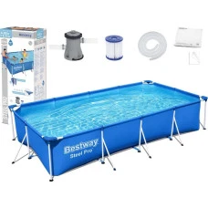 Бассейн каркасный прямоугольный 8в1 Bestway 56424 Steel Pro 400 x 211 см