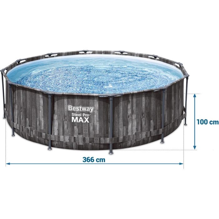 Басейн каркасний 18в1 Bestway 5614X Steel Pro Max 366 см