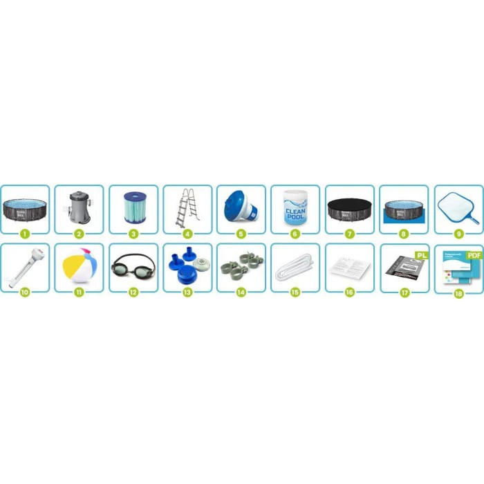 Басейн каркасний 18в1 Bestway 5614X Steel Pro Max 366 см