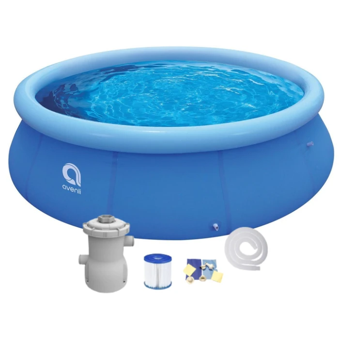 Бассейн надувной Avenli 76x300 см + аксессуары